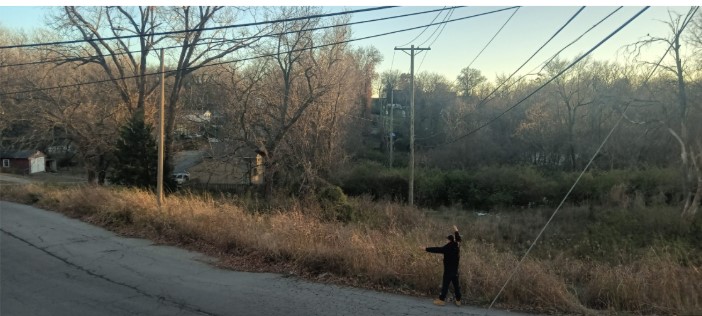 Utility pole on Willis Ave